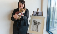 Dailininkės Danguolės Šerstinskajos darbų paroda, grožio salono DOG and CAT pirmojo gimtadienio proga